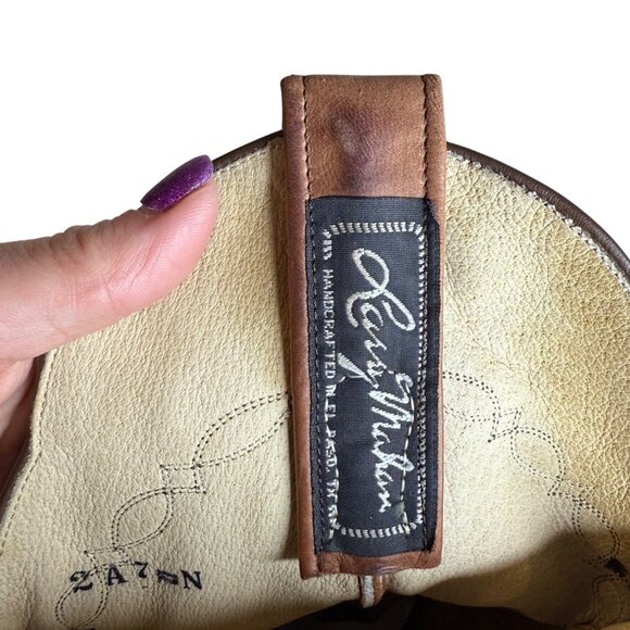 Vintage 80s Larry Mahan Womens Western Style Cow Girl Boots Soft Leather 7B - Picture 10 of 10